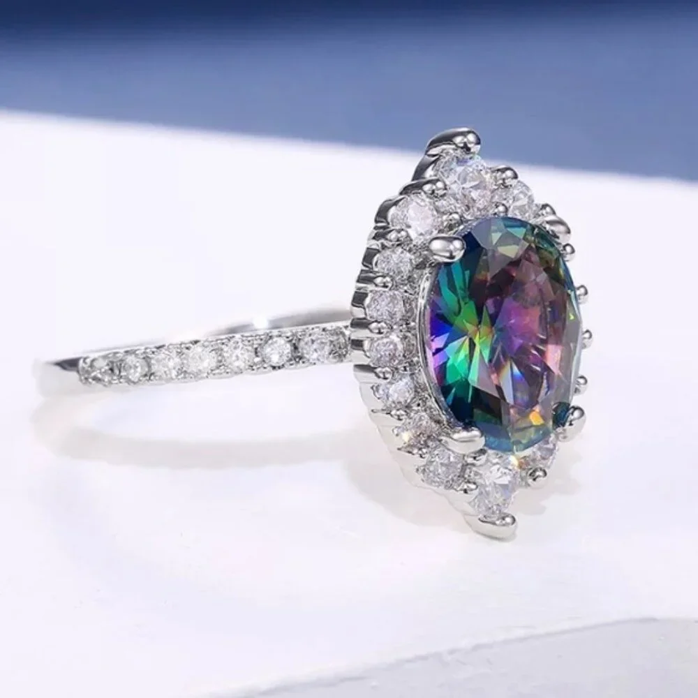 NEW Luxury 💎 Diamond Bague Sterling Silver Ring - Picture 6 of 8